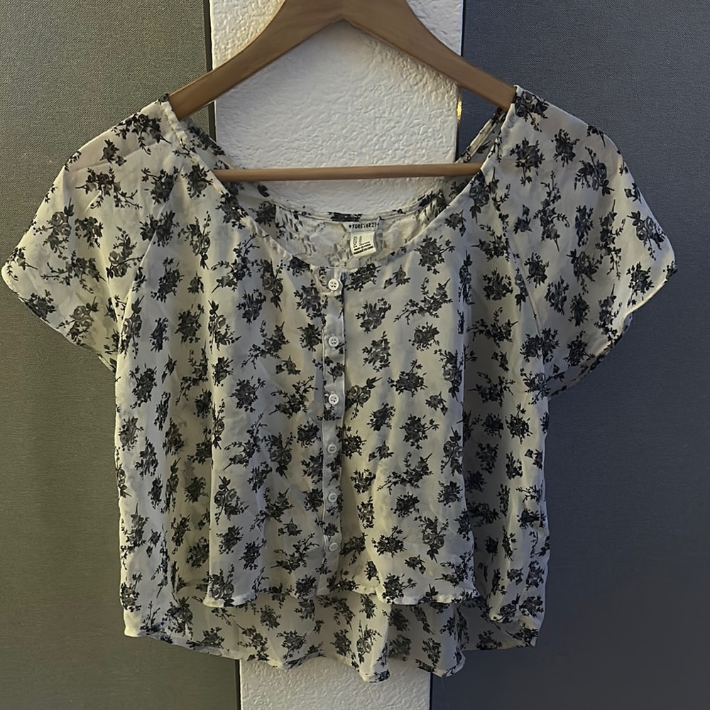 Floral Button-Up Women's Top